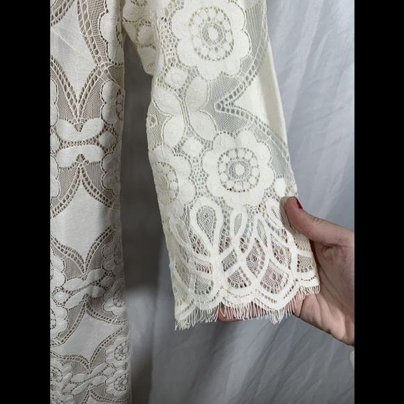 NEW $128 Eliza J Lace‎ Shift Dress in Ivory [ SZ 4 ] - Picture 8 of 12